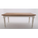 Farmhouse Style Table - Table Shown with Tulipwood Painted Frame - Custom Elm Top with pencil round profile & 50mm radius corner