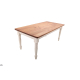Farmhouse Style Table - Table Shown with Tulipwood Painted Frame - Custom Elm Top with pencil round profile & 50mm radius corner