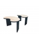 Kidney Bean Shape Tops - on desktop legs  (L): Up to 3m (L) x 1400mm (W)