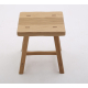 Rustic Style Stool - Shown in Oak with Rustic Profile / Square Corner