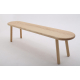 Simple Style Bench - Shown in Ash with BullNose Edge + Semi-circle Corners- Clear Lacquer