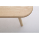 Simple Style Bench - Shown in Ash with BullNose Edge + Semi-circle Corners- Clear Lacquer