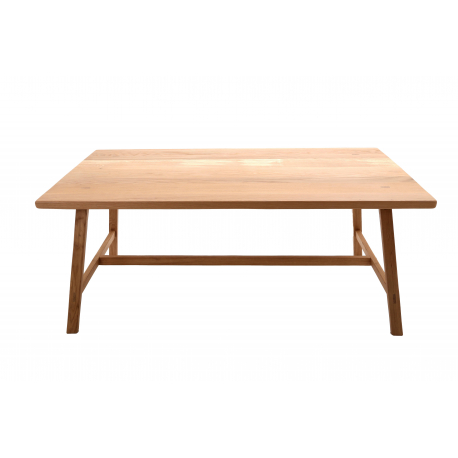 Rustic Style Table - Shown in Oak with Rustic Profile / Square Corner
